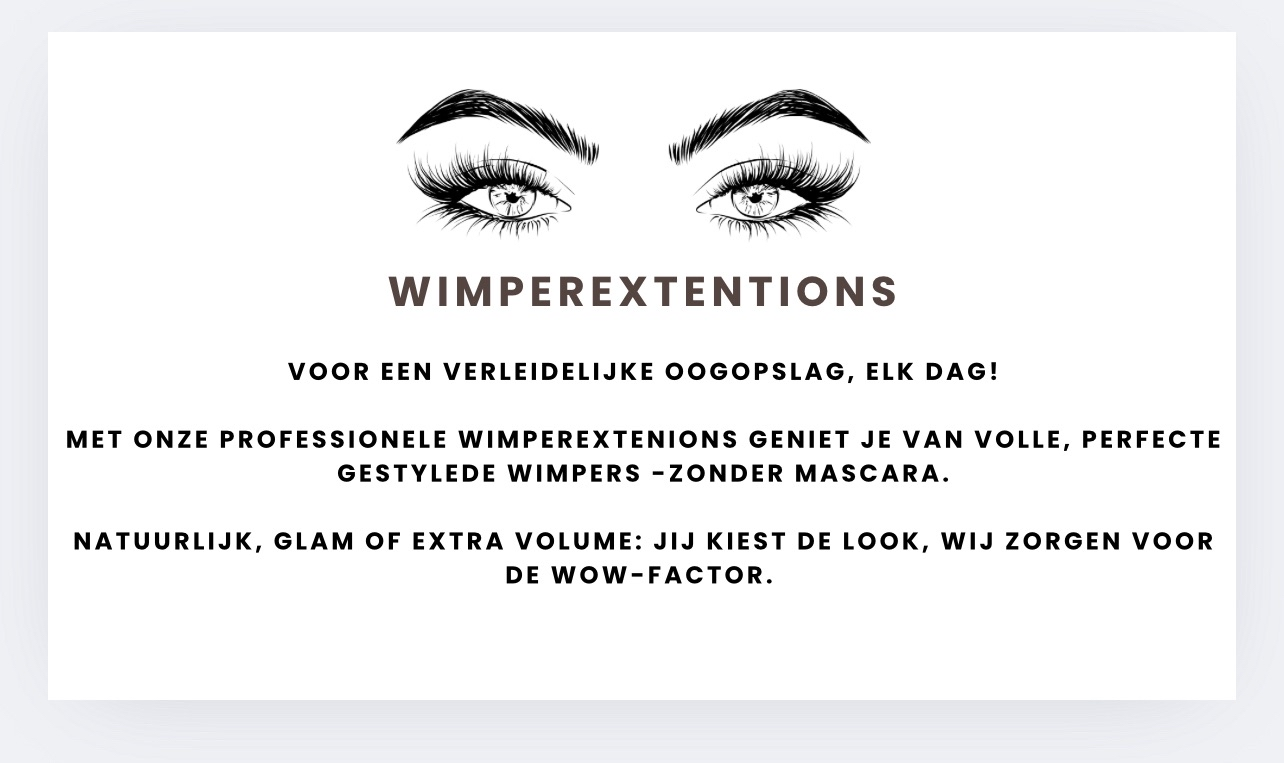 Prijskaart wimperextensions